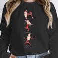 Santa Yoga Poses For Yogi Teacher Christmas Yoga Poses Women Crewneck Sweatshirt, funny design