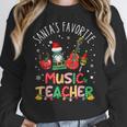 Santa's Favorite Music Teacher Christmas Santa Hat Matching Women Crewneck Sweatshirt, funny design Santa's Favorite Music Teacher Christmas Santa Hat Matching Women Crewneck Sweatshirt, funny design