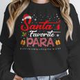 Santa's Favorite Para Christmas Paraprofessional Teacher Women Crewneck Sweatshirt, funny design Santa's Favorite Para Christmas Paraprofessional Teacher Women Crewneck Sweatshirt, funny design