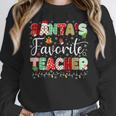 Santas Favorite Teacher Christmas Matching Xmas Men Women Women Crewneck Sweatshirt, funny design