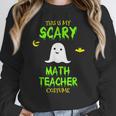 Scary Math Teacher Costume Halloween Lazy Easy Christmas Women Crewneck Sweatshirt, funny design