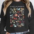 Science Teacher Alphabet Science Is All Around Us Teacher Women Crewneck Sweatshirt, Science Teacher Gifts, funny design