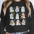 Science Teacher Ghost Laboratory Halloween Teacher Women Crewneck Sweatshirt, Science Teacher Gifts, funny design