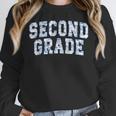 Second Grade Floral Blue Back To School 2nd Grade Teacher Women Crewneck Sweatshirt, 2nd Grade Teacher Gifts, funny design