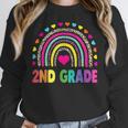 Second Grade Rainbow Girls Boys Teacher Team 2nd Grade Squad Women Crewneck Sweatshirt, 2nd Grade Teacher Gifts, funny design