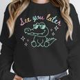 See You Later End Of School Alligator Teacher Appreciation Women Crewneck Sweatshirt, funny design See You Later End Of School Alligator Teacher Appreciation Women Crewneck Sweatshirt, funny design