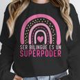 Ser Bilingue Es Un Superpoder Spanish Teacher Esl Teacher Women Crewneck Sweatshirt, Esl Teacher Gifts, funny design Ser Bilingue Es Un Superpoder Spanish Teacher Esl Teacher Women Crewneck Sweatshirt, Esl Teacher Gifts, funny design