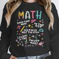 Show Your Work Math Teacher First Day Back To School Women Crewneck Sweatshirt, funny design