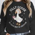 Silly Goose Constitution History Teacher Middle School Women Crewneck Sweatshirt, History Teacher Gifts, funny design