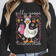 Silly Goose Teacher Club Animal Lover Groovy Teacher Women Crewneck Sweatshirt, Groovy Teacher Gifts, funny design Silly Goose Teacher Club Animal Lover Groovy Teacher Women Crewneck Sweatshirt, Groovy Teacher Gifts, funny design