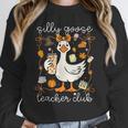 Silly Goose Teachers Club Cozy Fall Teacher Women Crewneck Sweatshirt, funny design