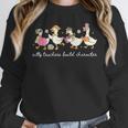 Silly Teachers Build Character Goose Teacher Back To School Women Crewneck Sweatshirt, funny design Silly Teachers Build Character Goose Teacher Back To School Women Crewneck Sweatshirt, funny design