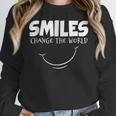 Smile Smiles Change The World Teacher T-Shirt Happy T-Shirt Women Crewneck Sweatshirt, funny design Smile Smiles Change The World Teacher T-Shirt Happy T-Shirt Women Crewneck Sweatshirt, funny design