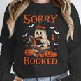 Sorry I'm Booked Ghost Reading Book Lover Teacher Halloween Women Crewneck Sweatshirt, funny design Sorry I'm Booked Ghost Reading Book Lover Teacher Halloween Women Crewneck Sweatshirt, funny design