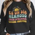 Spanish Multilingual Teacher Dual Languages Bilingual Women Crewneck Sweatshirt, funny design Spanish Multilingual Teacher Dual Languages Bilingual Women Crewneck Sweatshirt, funny design