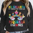 Spanish Teacher Bilingual Teacher Maestra Maestras Women Crewneck Sweatshirt, funny design