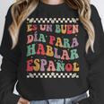 Spanish Teacher Maestra Hablar EspañOl Bilingual Teacher Women Crewneck Sweatshirt, funny design Spanish Teacher Maestra Hablar EspañOl Bilingual Teacher Women Crewneck Sweatshirt, funny design