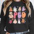 Special Education Teacher Ghosts Halloween SPED Teacher Women Crewneck Sweatshirt, funny design