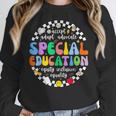 Special Education Teacher SPED Squad Team Kids Men Groovy Women Crewneck Sweatshirt, Groovy Teacher Gifts, funny design Special Education Teacher SPED Squad Team Kids Men Groovy Women Crewneck Sweatshirt, Groovy Teacher Gifts, funny design