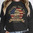 Spilling The Tea Since 1773 Vintage Us History Teacher Women Crewneck Sweatshirt, History Teacher Gifts, funny design Spilling The Tea Since 1773 Vintage Us History Teacher Women Crewneck Sweatshirt, History Teacher Gifts, funny design