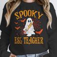 Spooky ESL Teacher Ghost Halloween School Women Women Crewneck Sweatshirt, Esl Teacher Gifts, funny design Spooky ESL Teacher Ghost Halloween School Women Women Crewneck Sweatshirt, Esl Teacher Gifts, funny design