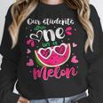 Our Students Are One In A Melon Teacher Watermelon Summer Women Crewneck Sweatshirt, funny design Our Students Are One In A Melon Teacher Watermelon Summer Women Crewneck Sweatshirt, funny design