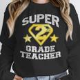 Super 2nd Grade Teacher Hero Women Crewneck Sweatshirt, Super Teacher Gifts, 2nd Grade Teacher Gifts, funny design