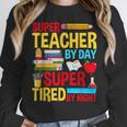 Super Teacher By Day Super Tired By Night Superhero Teacher Women Crewneck Sweatshirt, Super Teacher Gifts, funny design Super Teacher By Day Super Tired By Night Superhero Teacher Women Crewneck Sweatshirt, Super Teacher Gifts, funny design