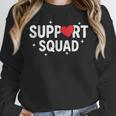 Support Squad Cute Heart Supportive Teacher Team Member Women Crewneck Sweatshirt, funny design