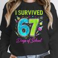 I Survived 67 Days Of School 67 Meme Science Teacher Women Crewneck Sweatshirt, Science Teacher Gifts, funny design I Survived 67 Days Of School 67 Meme Science Teacher Women Crewneck Sweatshirt, Science Teacher Gifts, funny design