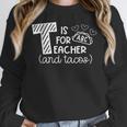 T Is For Teacher And Tacos For Teacher & Tacos Lovers Men Women Girls Kids Women Crewneck Sweatshirt, funny design
