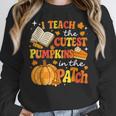 I Teach The Coolest Pumpkins In The Patch Teacher Halloween Women Crewneck Sweatshirt, funny design I Teach The Coolest Pumpkins In The Patch Teacher Halloween Women Crewneck Sweatshirt, funny design
