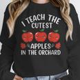 I Teach The Cutest Apples In The Orchard Cute Fall Teacher Women Crewneck Sweatshirt, funny design I Teach The Cutest Apples In The Orchard Cute Fall Teacher Women Crewneck Sweatshirt, funny design