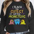 I Teach Cutest Little Monsters Halloween Teacher Men Women Women Crewneck Sweatshirt, funny design