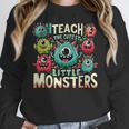 I Teach The Cutest Little Monsters Teacher Halloween Outfit Women Crewneck Sweatshirt, funny design I Teach The Cutest Little Monsters Teacher Halloween Outfit Women Crewneck Sweatshirt, funny design