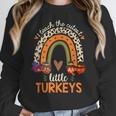 I Teach The Cutest Little Turkeys Thanksgiving Teacher Men Women Girls Kids Women Crewneck Sweatshirt, funny design I Teach The Cutest Little Turkeys Thanksgiving Teacher Men Women Girls Kids Women Crewneck Sweatshirt, funny design