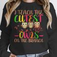 I Teach The Cutest Owls Christmas Or Teachers Day Women Crewneck Sweatshirt, funny design I Teach The Cutest Owls Christmas Or Teachers Day Women Crewneck Sweatshirt, funny design