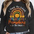 I Teach The Cutest Preschool Pumpkin Teacher Halloween For Men Women Kids Women Crewneck Sweatshirt, funny design