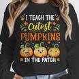 I Teach The Cutest Pumpkins Halloween Teacher Women Crewneck Sweatshirt, funny design I Teach The Cutest Pumpkins Halloween Teacher Women Crewneck Sweatshirt, funny design