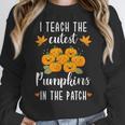 I Teach The Cutest Pumpkins In The Patch Halloween Teacher Women Crewneck Sweatshirt, funny design I Teach The Cutest Pumpkins In The Patch Halloween Teacher Women Crewneck Sweatshirt, funny design