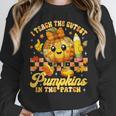 I Teach The Cutest Pumpkins In The Patch Teacher Halloween Women Crewneck Sweatshirt, funny design I Teach The Cutest Pumpkins In The Patch Teacher Halloween Women Crewneck Sweatshirt, funny design