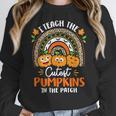 I Teach The Cutest Pumpkins In The Patch Teacher Halloween Women Crewneck Sweatshirt, funny design I Teach The Cutest Pumpkins In The Patch Teacher Halloween Women Crewneck Sweatshirt, funny design