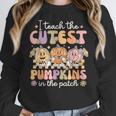 I Teach The Cutest Pumpkins In The Patch Teacher Retro Women Crewneck Sweatshirt, funny design I Teach The Cutest Pumpkins In The Patch Teacher Retro Women Crewneck Sweatshirt, funny design