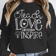 Teach Love Inspire Retro Teacher Kids Back To School Women Crewneck Sweatshirt, funny design Teach Love Inspire Retro Teacher Kids Back To School Women Crewneck Sweatshirt, funny design