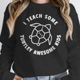 I Teach Some Turtley Awesome Kids Teacher Turtle Pun Women Crewneck Sweatshirt, funny design