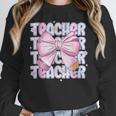 Teacher Bow Pencil Flowers Teacher Back To School Women Crewneck Sweatshirt, funny design Teacher Bow Pencil Flowers Teacher Back To School Women Crewneck Sweatshirt, funny design