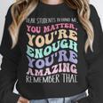 Teacher Dear Students Behind Me 1st Day Of School On Back Women Crewneck Sweatshirt, funny design Teacher Dear Students Behind Me 1st Day Of School On Back Women Crewneck Sweatshirt, funny design