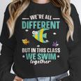 Teacher We All Different But In This Class We Swim Together Women Crewneck Sweatshirt, funny design