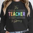 This Teacher Is Glowing Hello Summer End Of School Women Crewneck Sweatshirt, funny design This Teacher Is Glowing Hello Summer End Of School Women Crewneck Sweatshirt, funny design