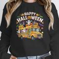 Teacher Halloween School Bus Driver Cute Ghost Witch Party Women Crewneck Sweatshirt, funny design
